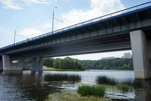 Moscow Rússia Circa Julho 2018 Ponte Krylatsky Rio Moscou — Fotografia de Stock