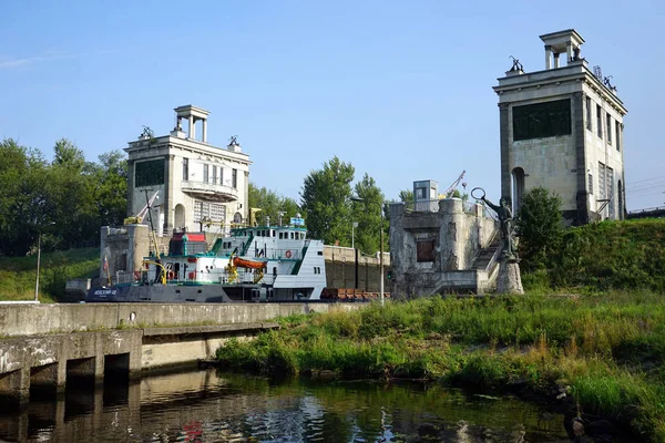Moskova Rusya Temmuz 2018 Yaklaşık Geçidi Gemi Kanal — Stok fotoğraf