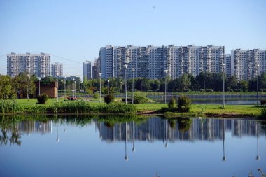 Moskova, Rusya - Temmuz 2018 yaklaşık Prudy Borisovskye Brateevo bölgesinde