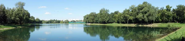 Moscow Russia Circa July 2018 Panorama Pond Perovo District — Stock Photo, Image