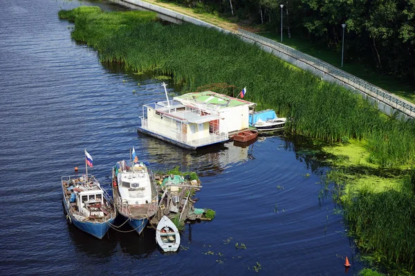 Moskau Russland Juli 2018 Damm Und Fluss Moskau Bezirk Brateevo — Stockfoto