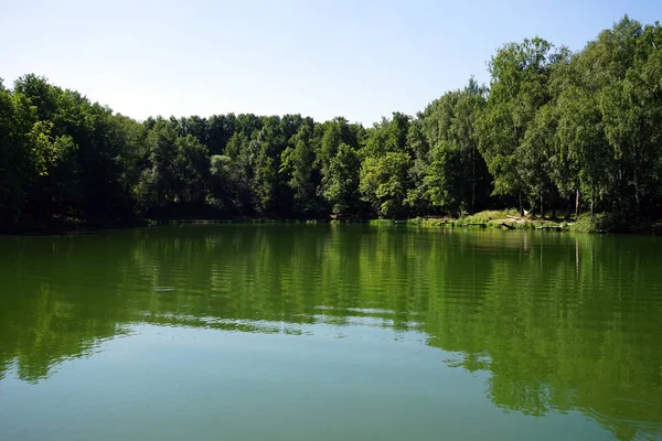 Moskova Rusya Uzkoe Parkta Gölet — Stok fotoğraf