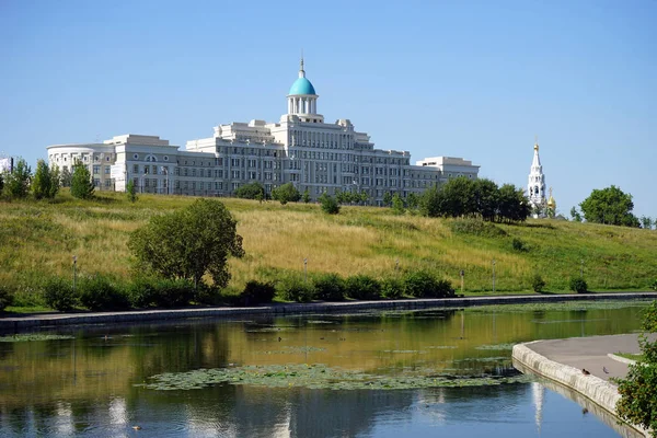 Moscow Rússia Circa Julho 2018 Palácio Igreja Perto Parque Olímpico — Fotografia de Stock