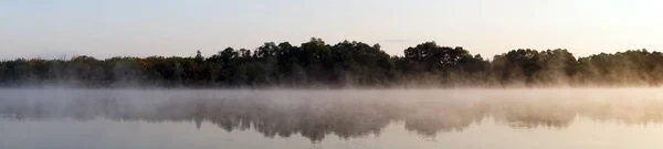 Nebel Auf Dem Fluss Oka Russland — Stockfoto
