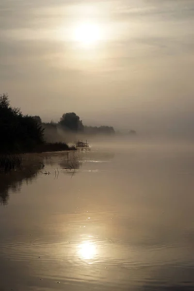 Oka Nehri Moskova Bölgesi Üzerinde Gündoğumu — Stok fotoğraf