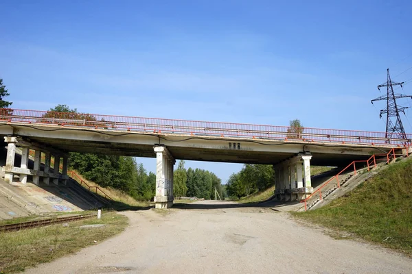 Highway Bridge Road Moscow Region Russia — Stock Photo, Image