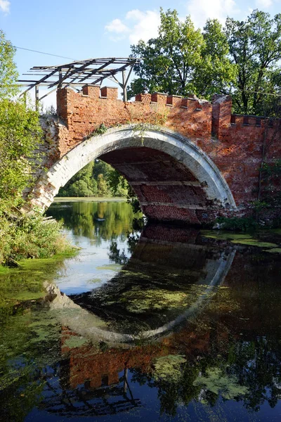 Alte Verlassene Brücke Marfino Russland — Stockfoto