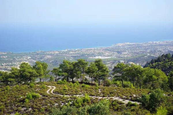 Pista Encosta Monte Norte Chipre — Fotografia de Stock