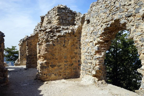 Girne Kuzey Kıbrıs Ekim Kalıntıları Buffavento Kalesi Yaklaşık — Stok fotoğraf