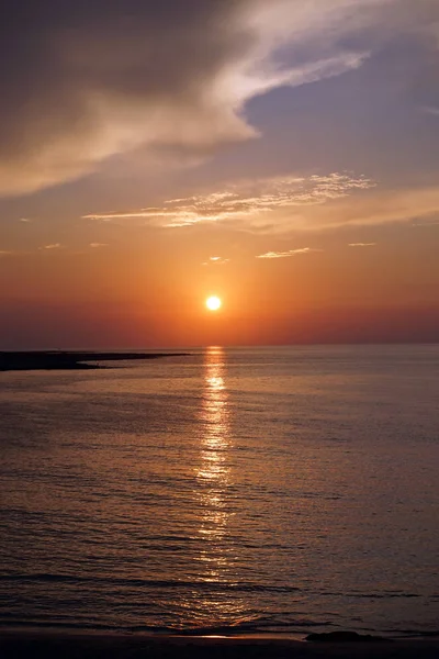 Pôr Sol Costa Norte Chipre Perto Dipkarpas — Fotografia de Stock