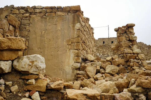 Esquina Casa Ruinas Pueblo Dana Jordania —  Fotos de Stock