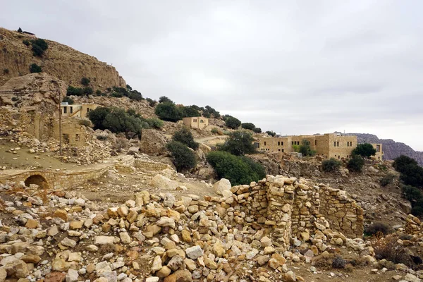 Dana Köyü Jordan Evlerde — Stok fotoğraf