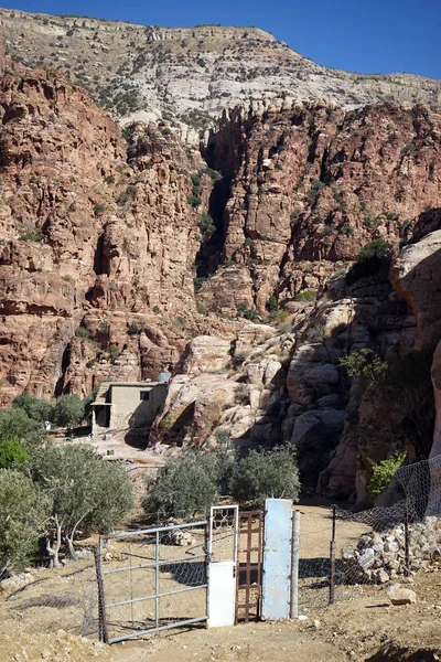 Farmhouse Gorge Dana National Park Jordan — Stock Photo, Image