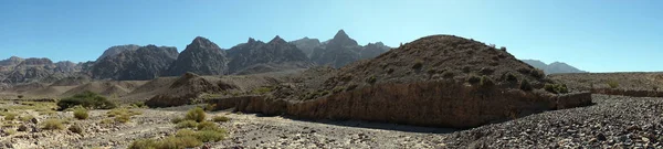 Dry riverbed and mountain in Jordan