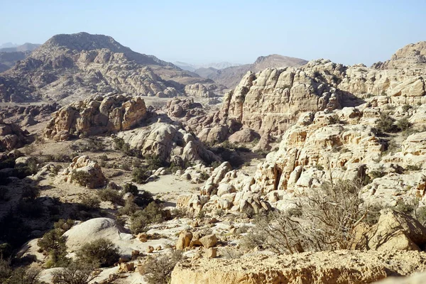 Berg Mit Felsformationen Jordanien — Stockfoto