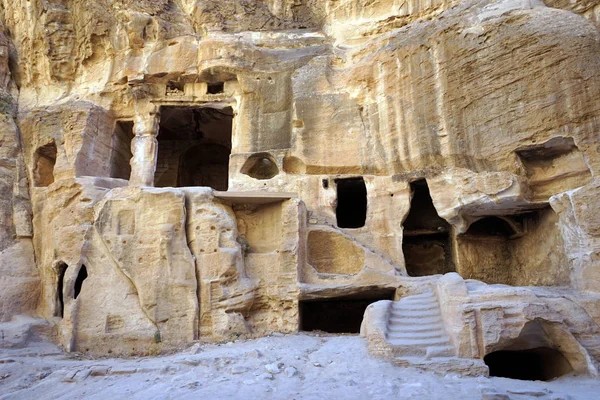 Templo Roca Pequeña Petra Jordania — Foto de Stock