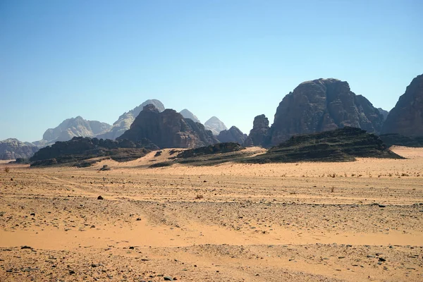 Піщані Дюни Wadi Rum Пустелі Йорданія — стокове фото