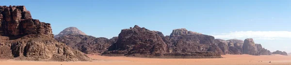 Panorama Cordillera Desierto Wadi Rum Jordania — Foto de Stock