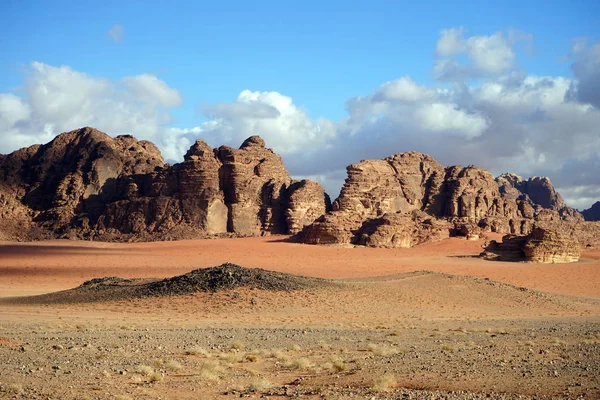 Sabbia Rossa Nel Deserto Wadi Rum Giordania — Foto Stock