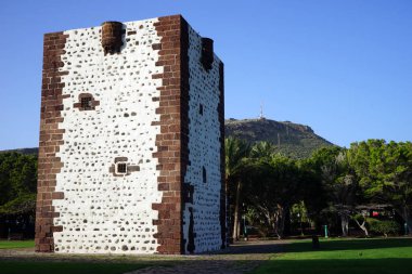 San Sebastian De La Gomera, İspanya - Şubat 2019 yaklaşık Torre del Conde Kulesi