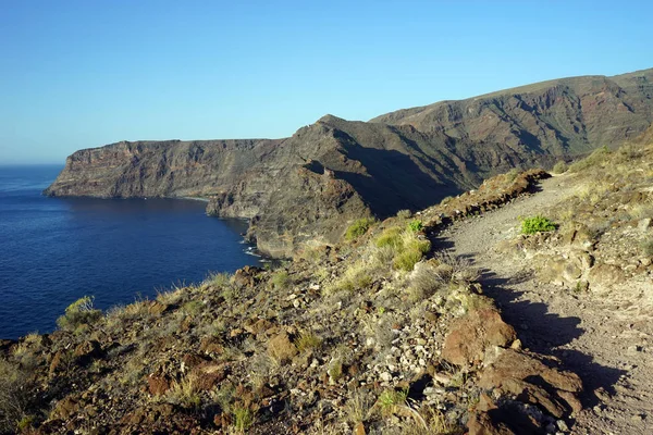 Sentiero Sulla Costa Dell Isola Gomera Delle Isole Canarie Spagna — Foto Stock