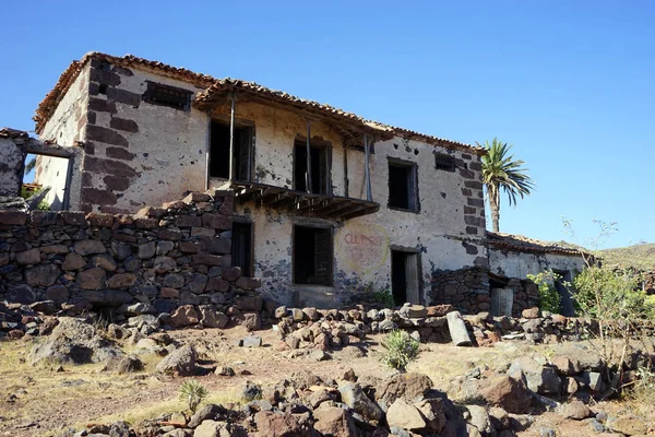 Förstörda Hus Gomera Spanien — Stockfoto