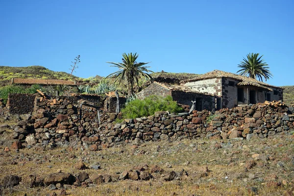 Förstörda Hus Gomera Spanien — Stockfoto