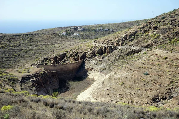 Diga Cemento Sull Isola Gomera Spagna — Foto Stock