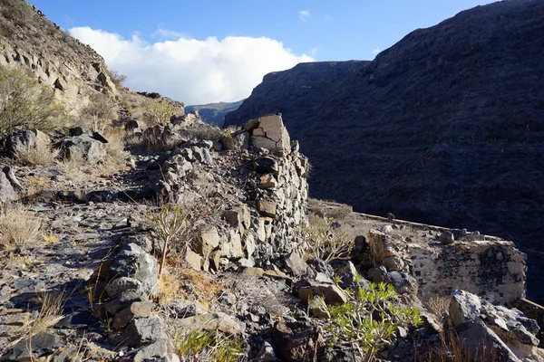 Fußweg Auf Dem Felsen Der Küste Der Insel Gomera Spanien — Stockfoto