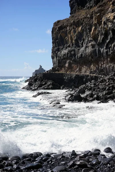 Rock Ostrově Pobřeží Gomera Španělsko — Stock fotografie