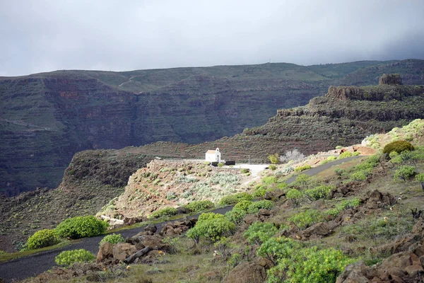 Sendero Montaña Iglesia Isla Gomera España —  Fotos de Stock