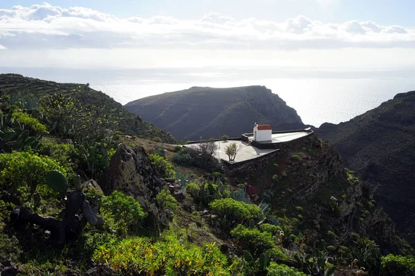 Mountain Trail Church Gomera Island Spain — Stock Photo, Image
