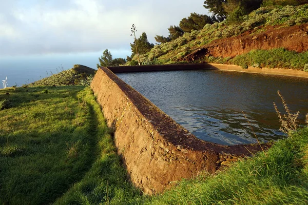 Teich Mit Wasser Auf Der Insel Gomera Spanien — Stockfoto