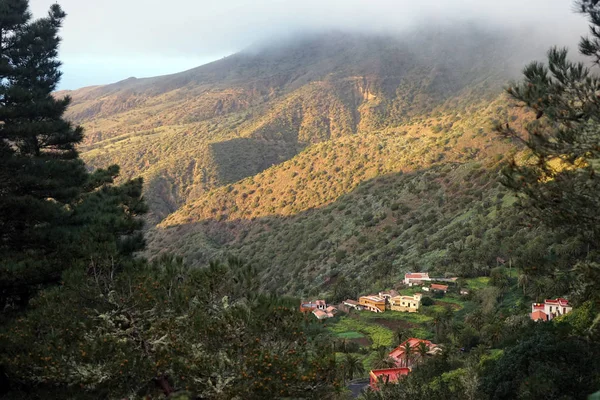 Buildings in mountain area of La Gomera island, Spain