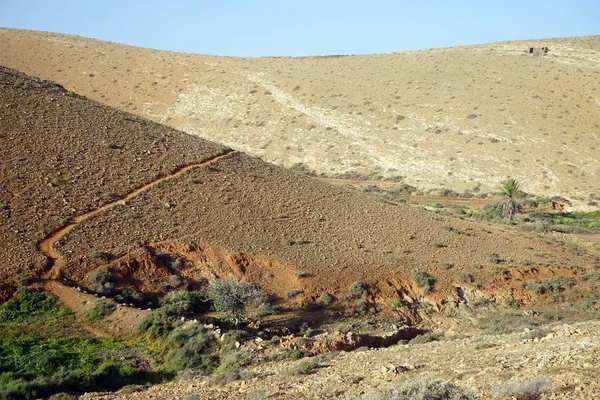 Sentiero Sulla Catena Montuosa Dell Isola Fuerteventura Spagna — Foto Stock