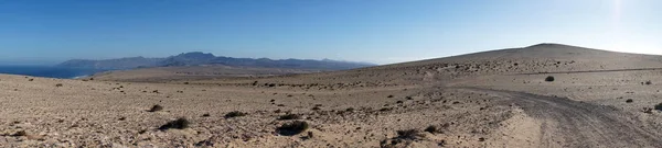 Estrada Terra Areia Ilha Fuerteventura Espanha — Fotografia de Stock
