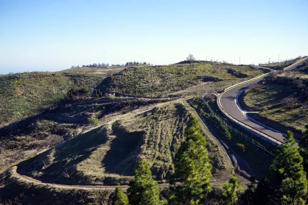 Weg Bergen Van Gran Canaria Eiland Spanje — Stockfoto