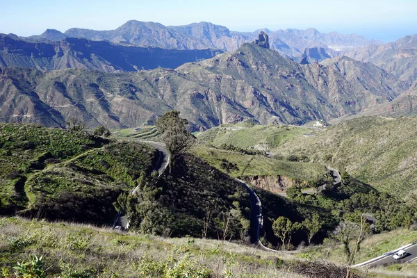 Weg Bergen Van Gran Canaria Eiland Spanje — Stockfoto