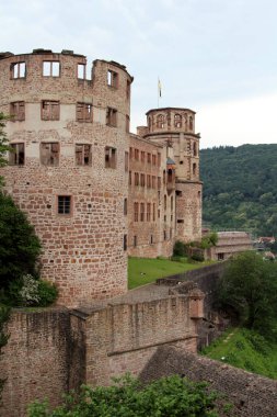 Heidelberg, Almanya 'daki ortaçağ şatosunun kalıntıları