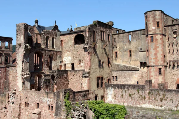 Ruinerna Det Medeltida Slottet Heidelberg Tyskland — Stockfoto