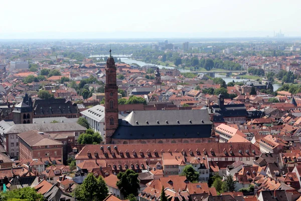 Kilátás Gyönyörű Heidelberg Németország — Stock Fotó