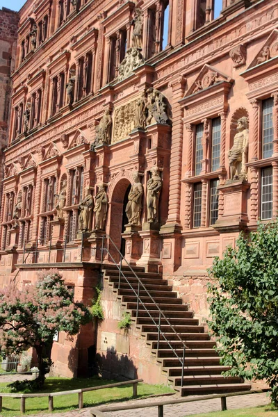 Mistyczny Średniowieczny Zamek Fort Heidelberger Schloss — Zdjęcie stockowe