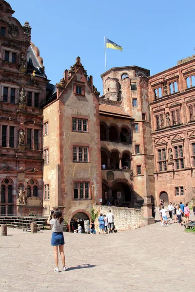 Ruínas Castelo Medieval Heidelberg Alemanha — Fotografia de Stock