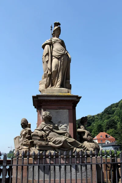 Gamla Bromonumentet Heidelberg Tyskland Karl Theodor Bron Karl Theodor Brcke — Stockfoto