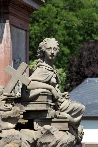 Gamla Bromonumentet Heidelberg Tyskland Karl Theodor Bron Karl Theodor Brcke — Stockfoto