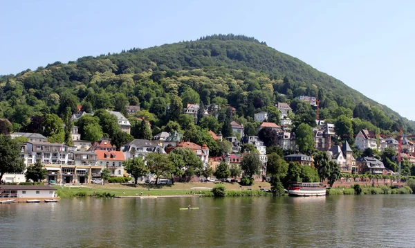 ハイデルベルクはドイツで5番目に大きな都市であるバーデン ロッテルベルク州 ネッカー川 Neckar はドイツの全長367キロメートルの川であり 主にバーデン ロッテルベルク州南西部を流れる — ストック写真