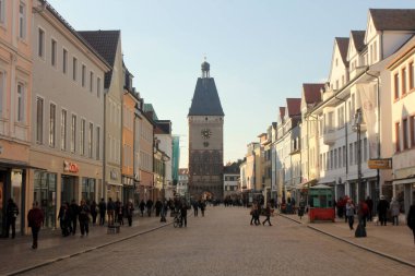 Speyer 'in eski merkezi, Rhineland-Palatinate, Almanya. Speyer, Almanya 'nın en eski şehirlerinden biri olan Romalılar tarafından kuruldu..