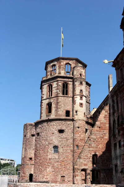 Středověký Hrad Heidelbergu Německo Heidelberg Páté Největší Město Německém Státě — Stock fotografie