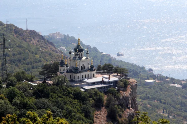 Yalta Kırım Rusya Yakınlarındaki Foros Taki Nın Dirilişi Kilisesi Karadeniz — Stok fotoğraf