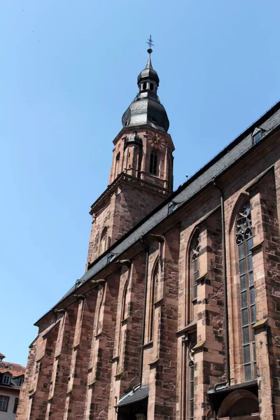 Kościół Ducha Świętego Heiliggeistkirche Jest Najbardziej Znanym Kościołem Heidelbergu Niemczech — Zdjęcie stockowe
